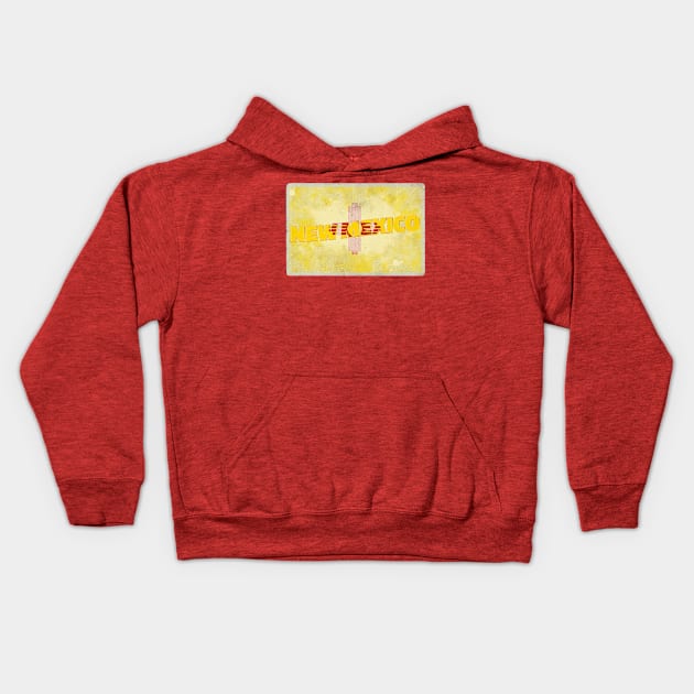 New Mexico vintage style retro souvenir Kids Hoodie by DesignerPropo